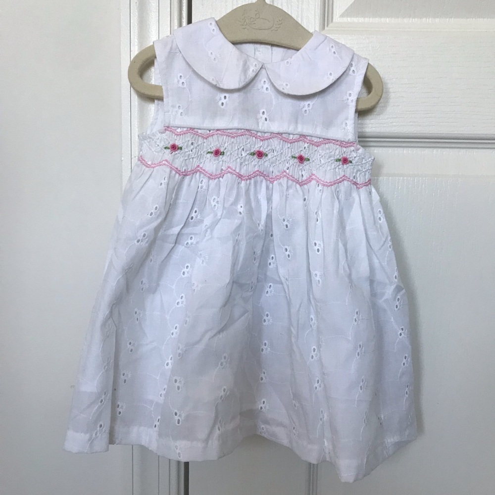 Embroidered White 9M Dress